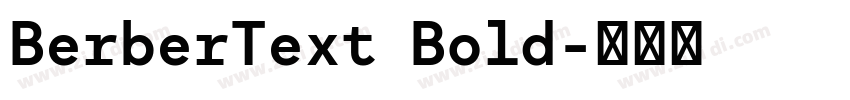 BerberText Bold字体转换